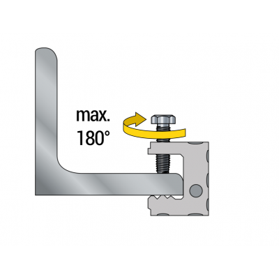 Uchwyt CMV do belek z gwintami M6 i otworami 6,3mm grubośc belki <16 opk=50szt. 96CMV CELO (96CMV)